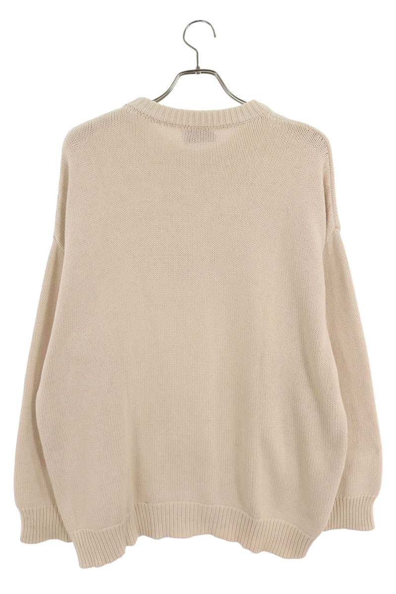 Balenciaga Rhinestone Logo Crewneck Knit Sweater White Size XS