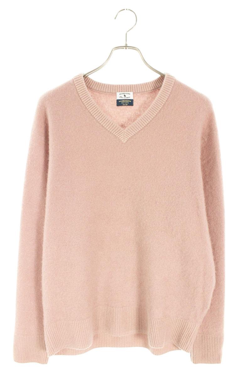 MAATEE & SONS Cashmere V-Neck Knit Sweater Pink Size 3