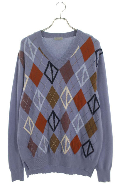 DIOR 24SS Multi CD Diamond Argyle Cashmere Knit Size M