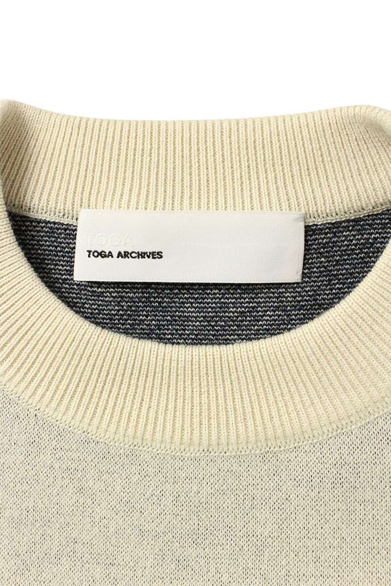 TOGA White Cotton Crew Neck Knit Size S