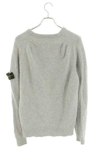 STONEISLAND Gray Wool Nylon Sleeve Patch Knit Size M