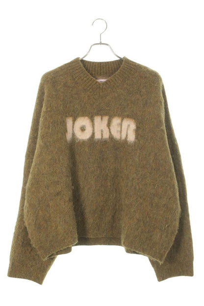 Martine Rose Brushed Graphic V-neck Sweater Size L
