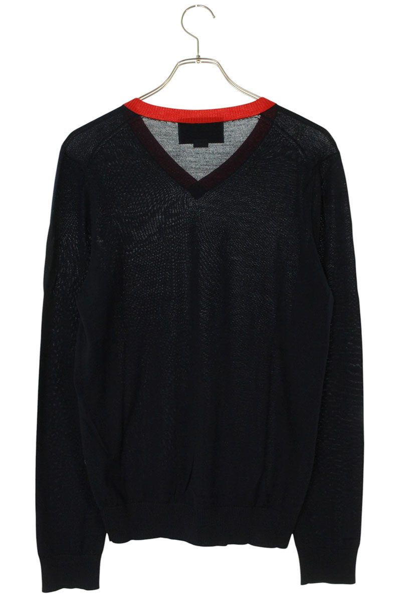 GUCCI Bee Embroidered Wool V-Neck Knit Multi Size S