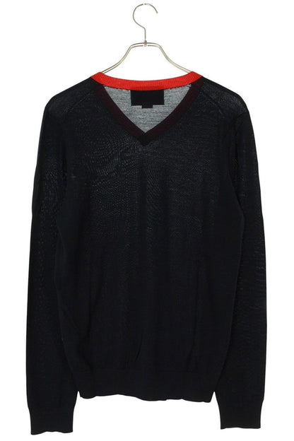 GUCCI Bee Embroidered Wool V-Neck Knit Multi Size S