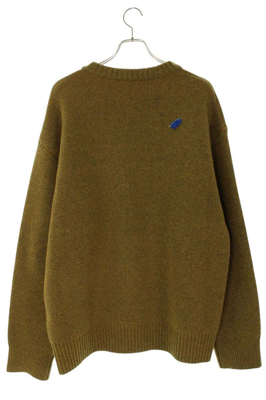ADERERROR Wool Blend Crewneck Knit Khaki Green Size A2