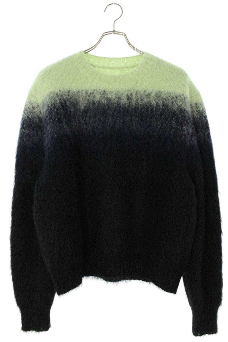 JILSANDER 25AW Mohair Crewneck Knit Black/Green Size M