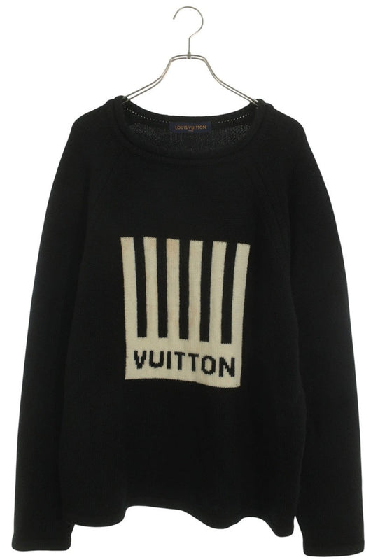 Louis Vuitton Logo Knit Sweater Black Size XL
