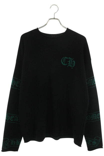 Chrome Hearts Scroll Label Logo Cashmere Knit Size L