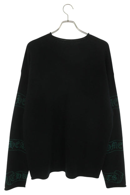 Chrome Hearts Scroll Label Logo Cashmere Knit Size L