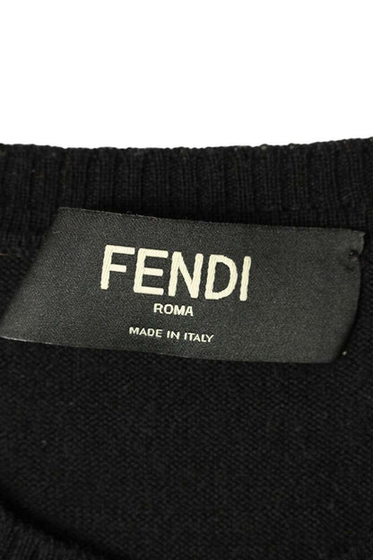 Fendi Logo Knit Sweater Black x Yellow Size 46