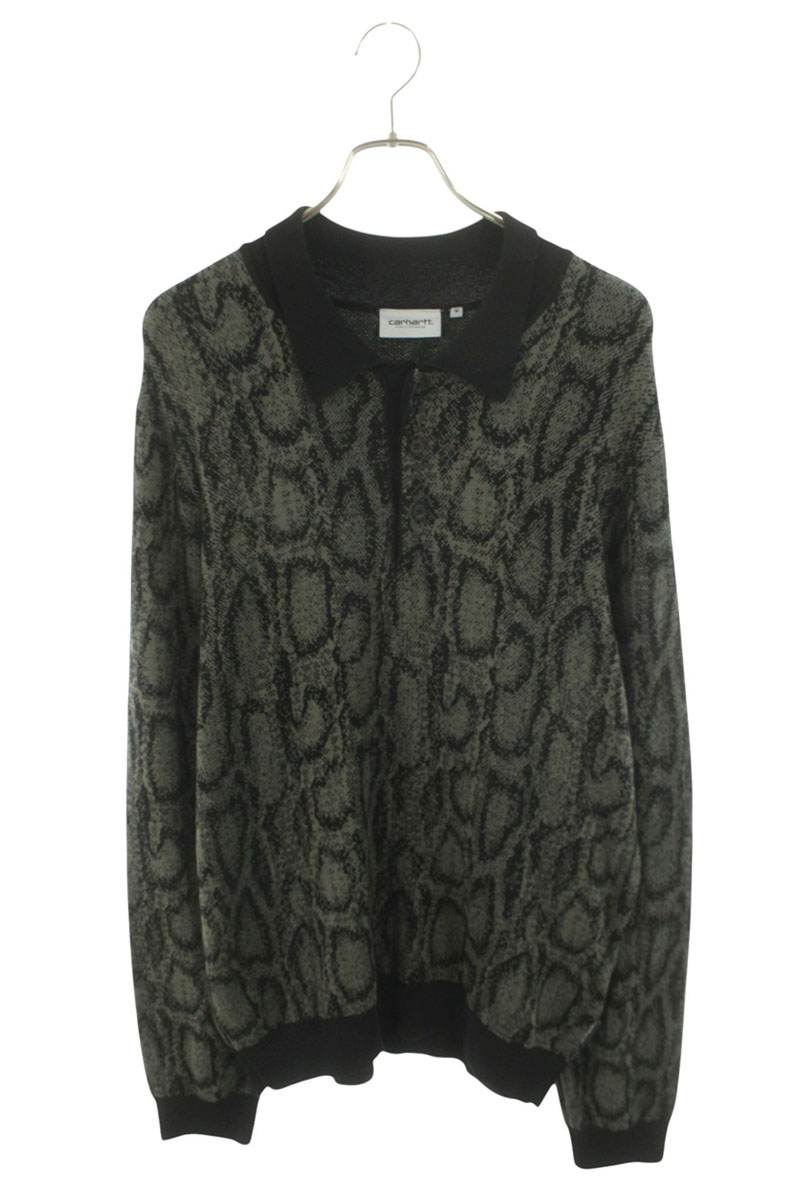 Carhartt Snake Print Polo Knit Black Size M