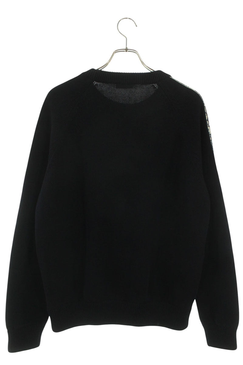 DIOR Oblique Panel Crewneck Knit Navy Size L