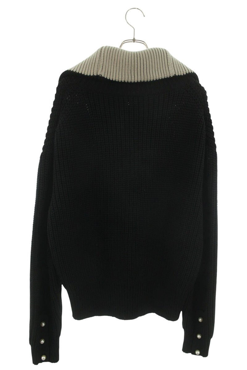 LOUISVUITTON 25SS Chunky Half-Zip Wool Blend Knit Size S