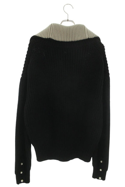 LOUISVUITTON 25SS Chunky Half-Zip Wool Blend Knit Size S
