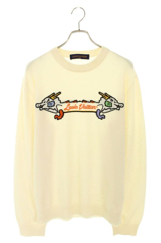Louis Vuitton 22SS Graphic Knit Sweater White Size L
