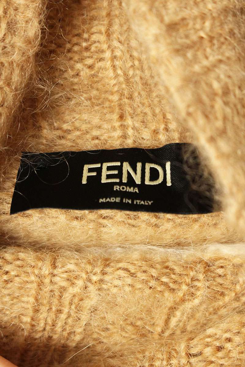 Fendi Knit Sweater Beige x White Size 46