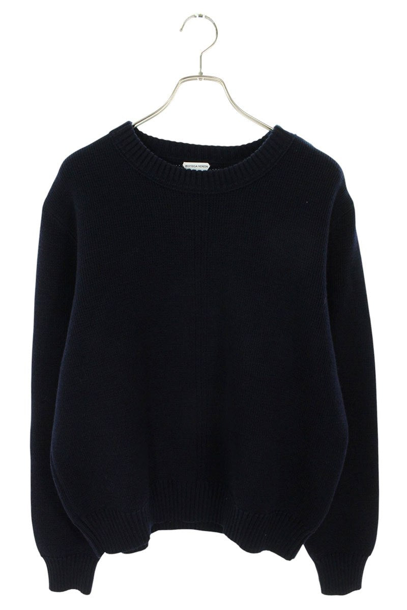 Bottega Veneta Shoulder Wool Knit Sweater Blue Size M