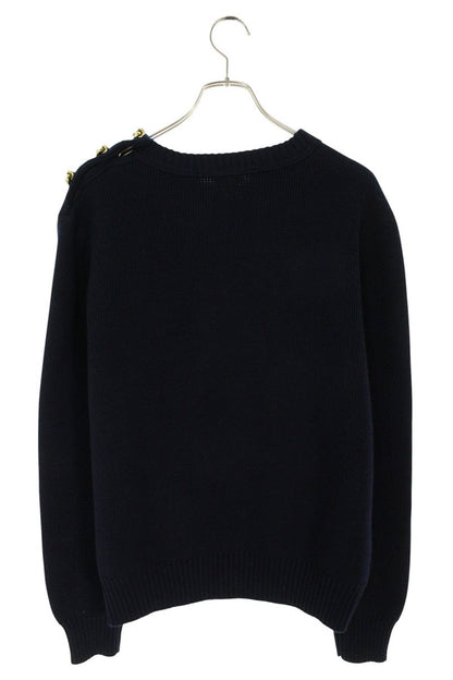 Bottega Veneta Shoulder Wool Knit Sweater Blue Size M