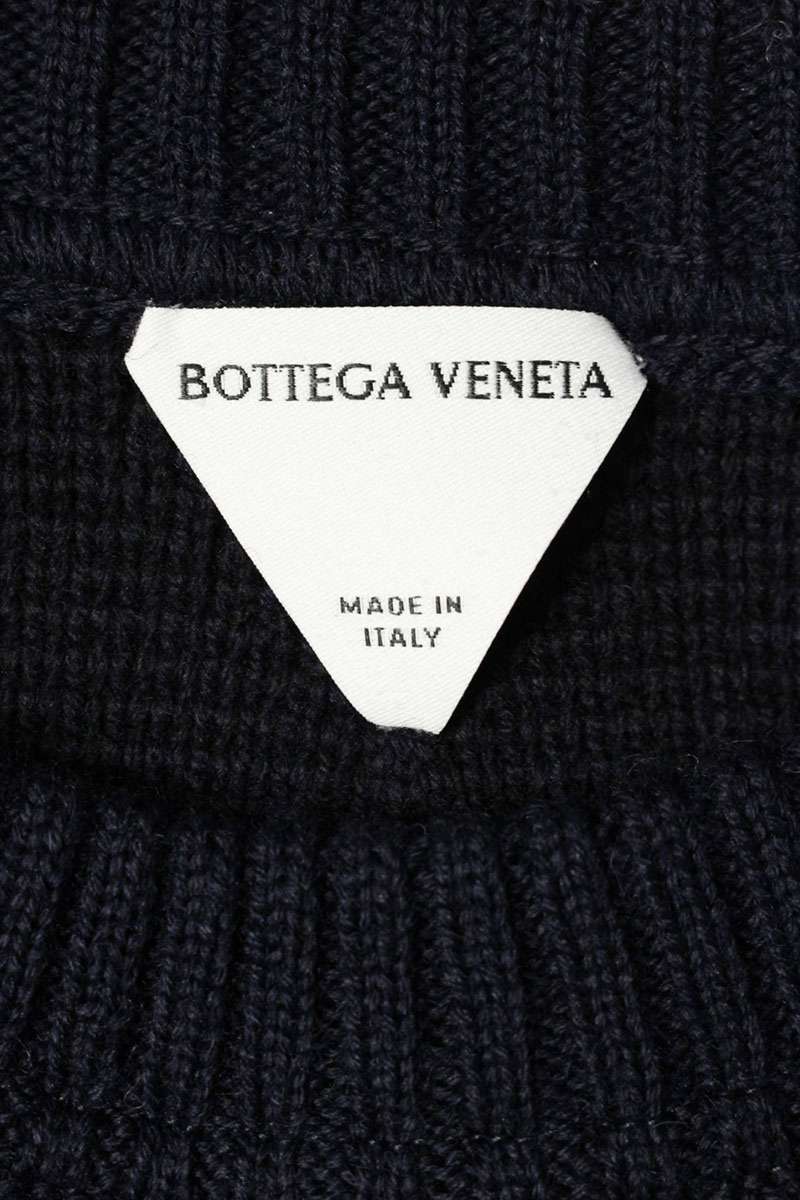 Bottega Veneta Shoulder Wool Knit Sweater Blue Size M