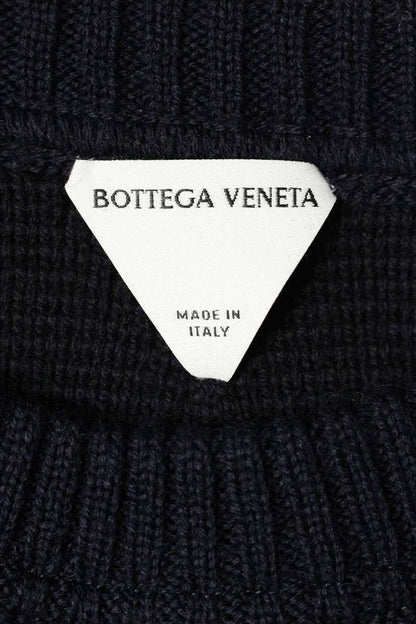 Bottega Veneta Shoulder Wool Knit Sweater Blue Size M