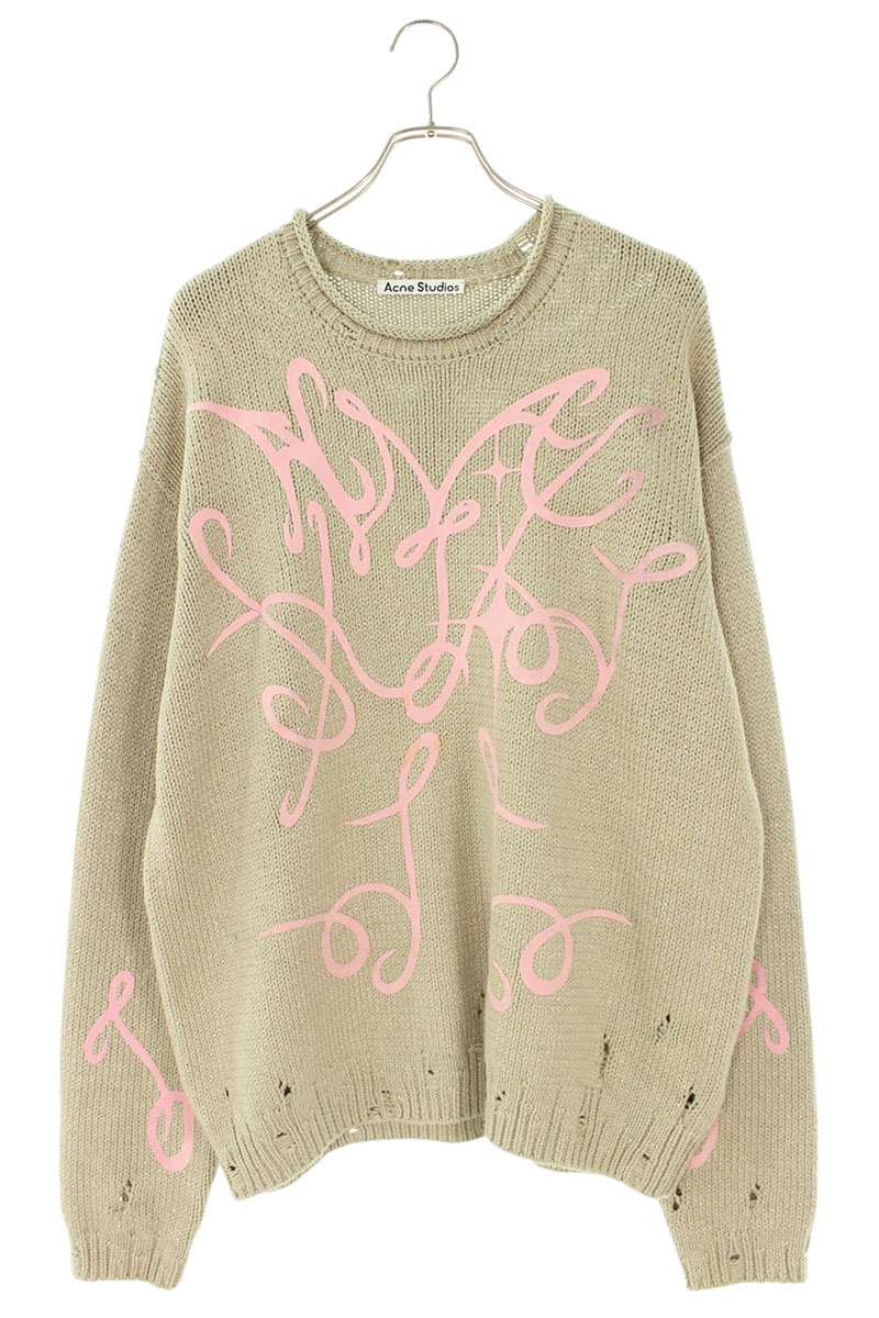 ACNE STUDIOS Beige Crewneck Knit Size S