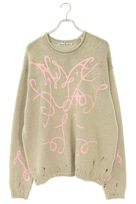 ACNE STUDIOS Beige Crewneck Knit Size S
