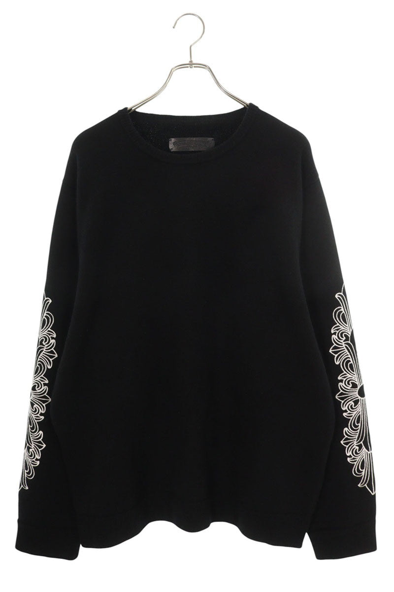 Chrome Hearts U LIFE SENTENCE Floral Emb. Cashmere Size XL