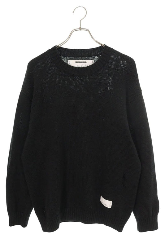 Neighborhood 26SS Crewneck Knit Sweater Gray Size M