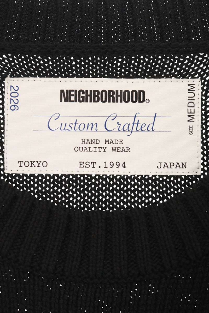 Neighborhood 26SS Crewneck Knit Sweater Gray Size M