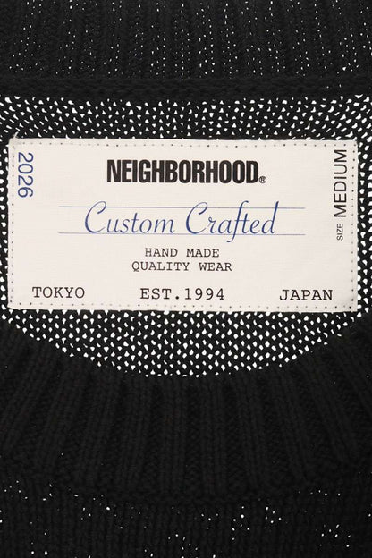 Neighborhood 26SS Crewneck Knit Sweater Gray Size M