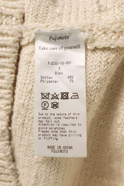 Fujimoto Cotton Crewneck Knit White Size L