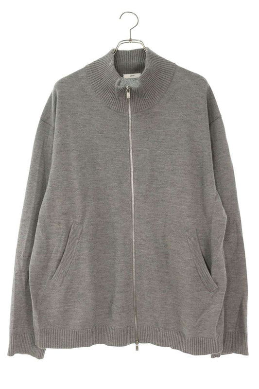 ATON Washi Wool Blend Zip-Up Knit Gray Size 6
