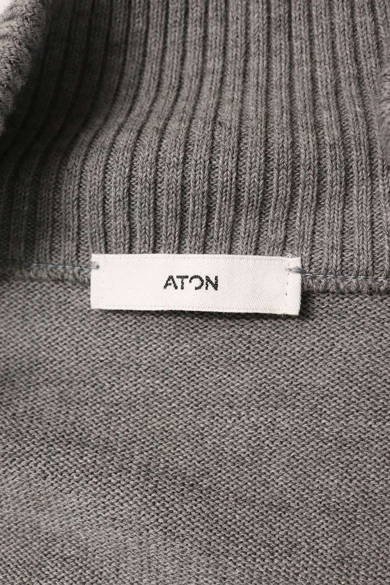 ATON Washi Wool Blend Zip-Up Knit Gray Size 6