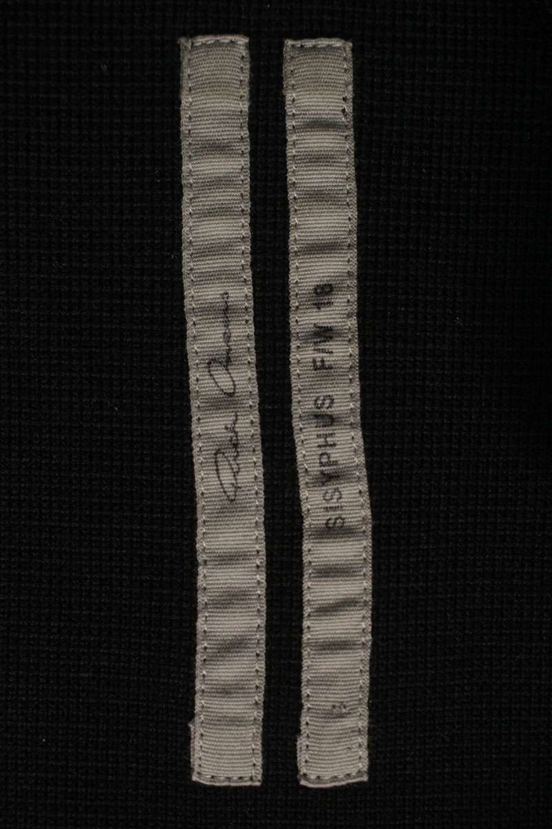 Rick Owens 18AW High Neck Slit Knit Black Size S
