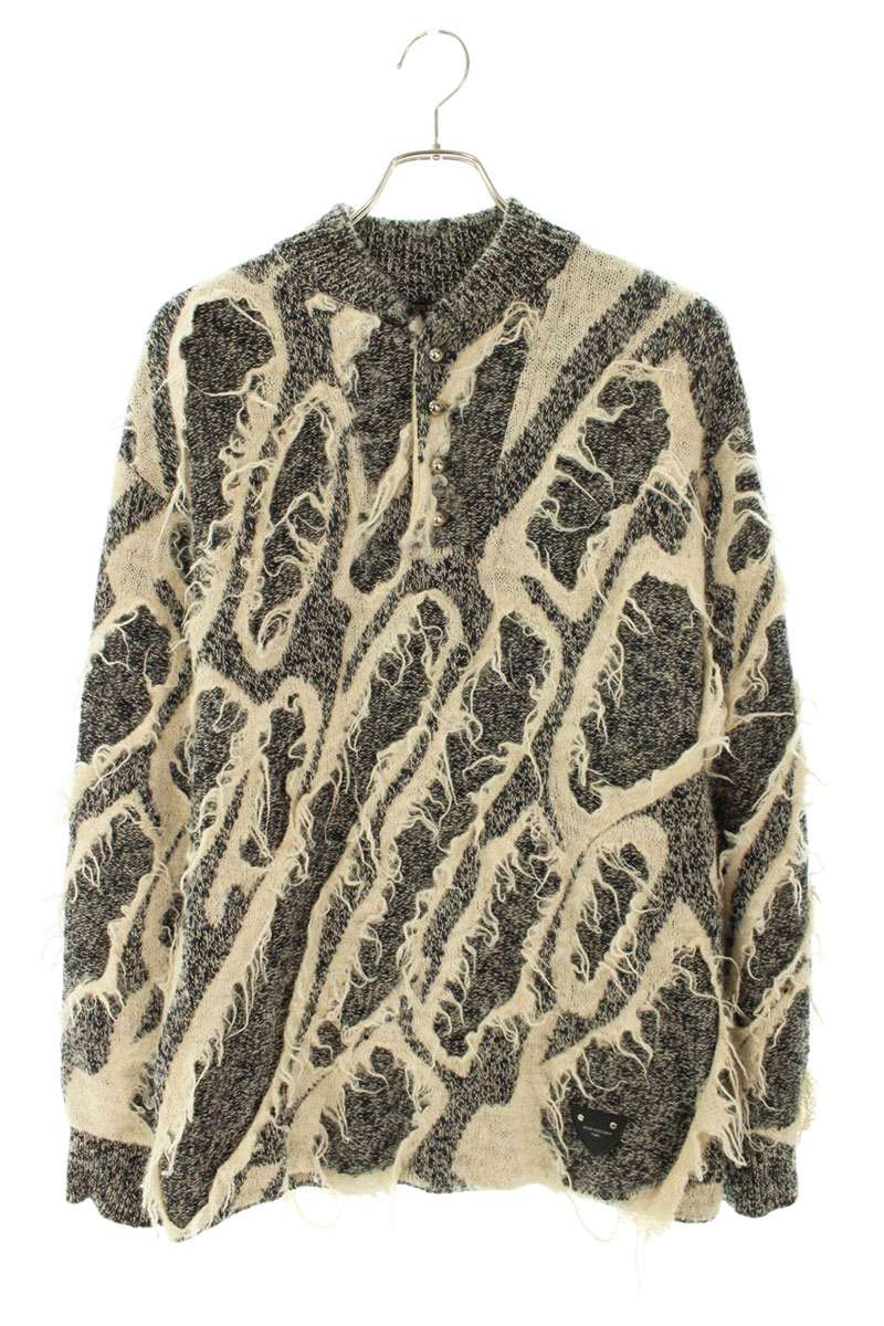Louis Vuitton 23SS Knit Sweater Black x White Size M