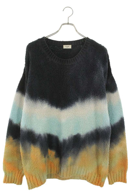 CELINE Gradient Oversized Knit Multi Cotton Blend Size S