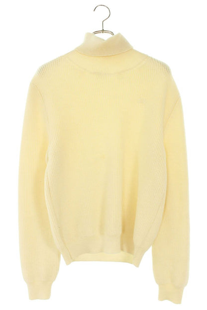 CELINE Triomphe Turtleneck Knit White Wool Size S