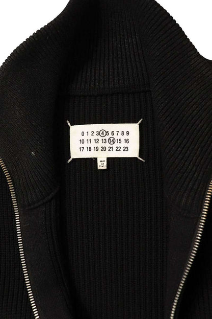 Maison Margiela Cotton Wool 7G Driver Knit Black Size XS