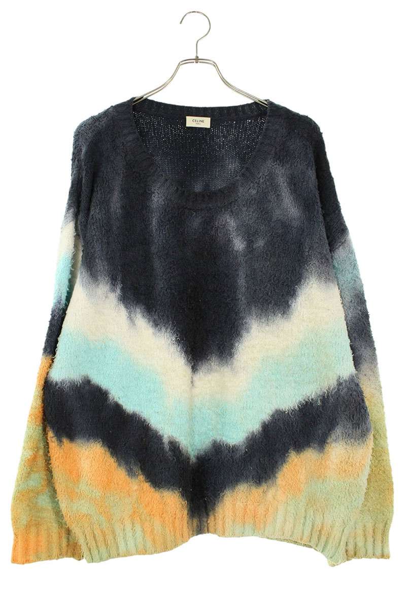 CELINE Oversized Gradient Knit Multi Cotton Blend Size L