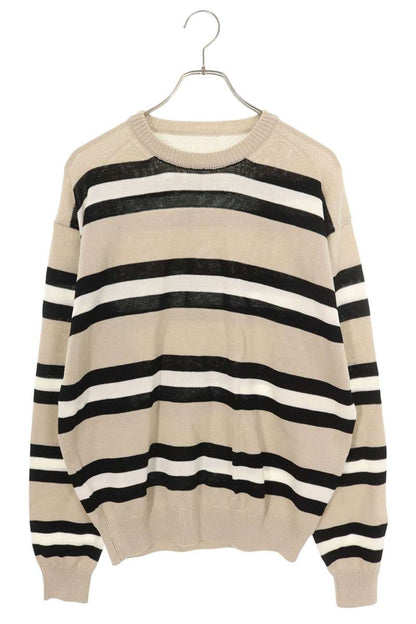 SOPHNET Striped Knit Beige Cotton Size M