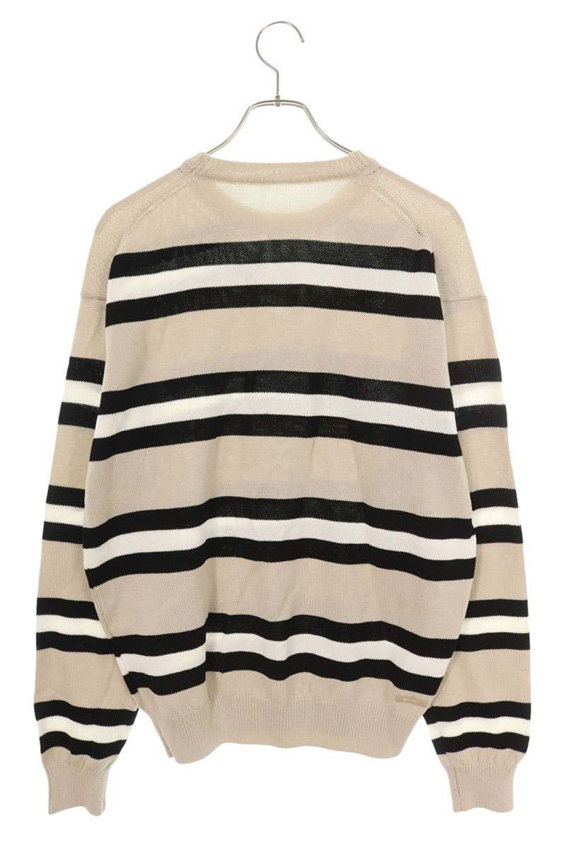 SOPHNET Striped Knit Beige Cotton Size M