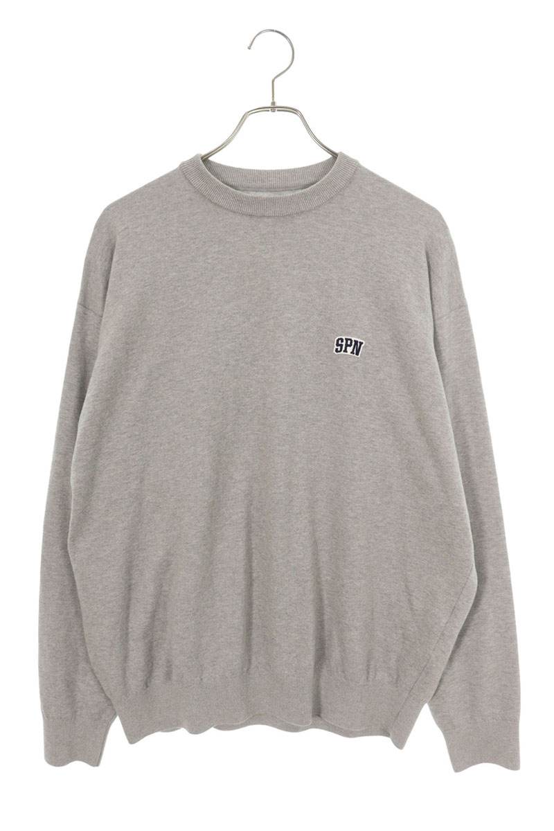 SOPHNET Patch Knit Gray Cotton Size L