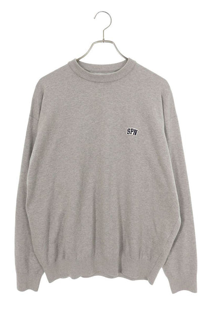 SOPHNET Patch Knit Gray Cotton Size L