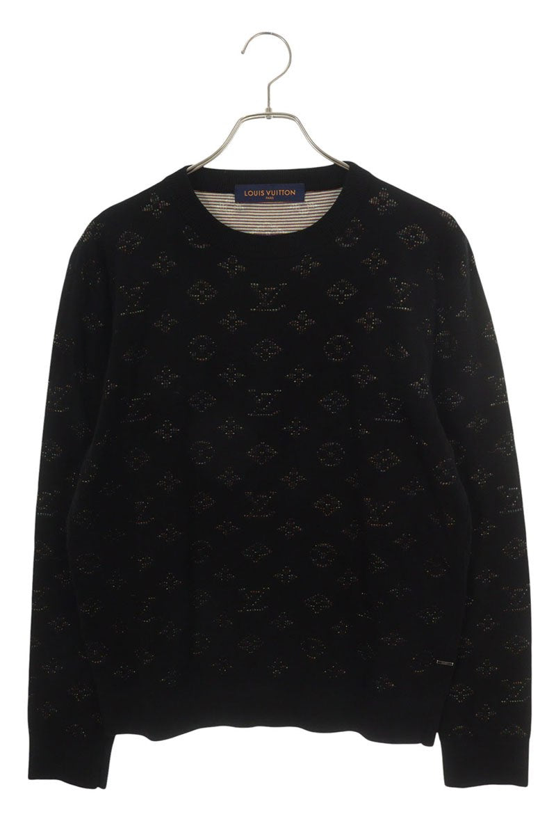 Louis Vuitton Black Monogram Knit 20SS Size S