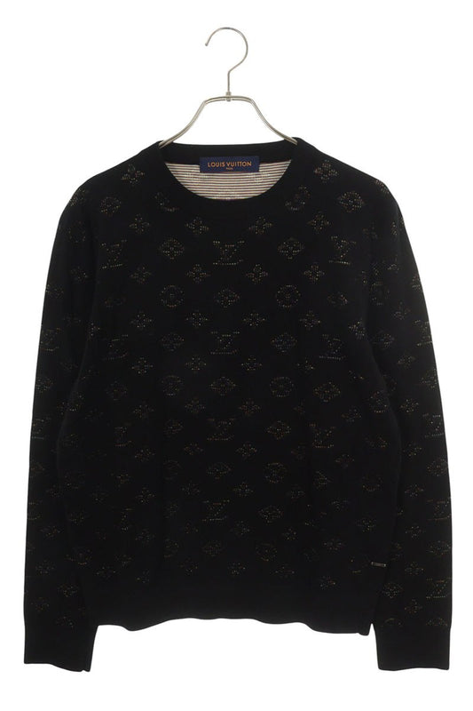 Louis Vuitton Black Monogram Knit 20SS Size S