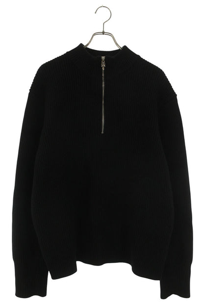 Chrome Hearts Cashmere Cross Patch Half Zip Knit Size XL