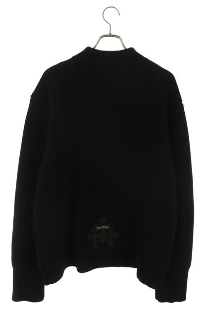 Chrome Hearts Cashmere Cross Patch Half Zip Knit Size XL