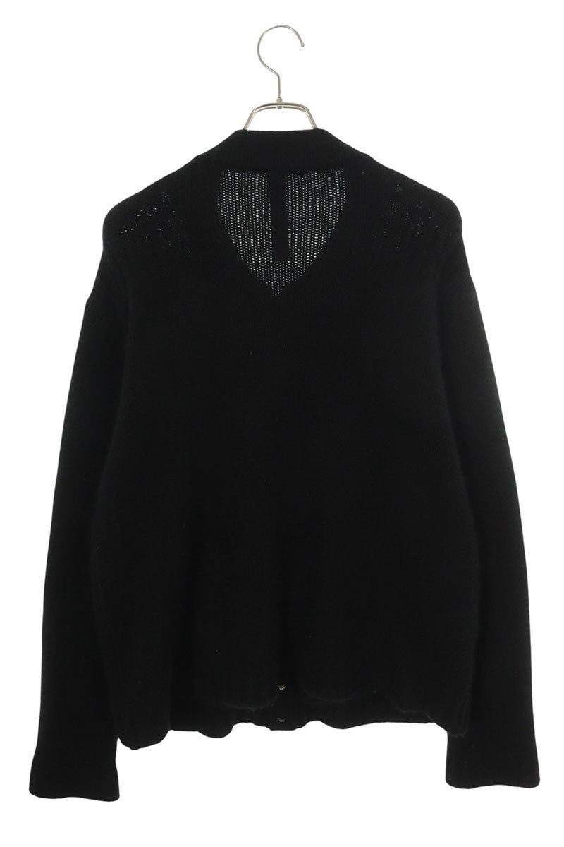 Chrome Hearts CH Leather Patch Cross Ball Button Knit Size L