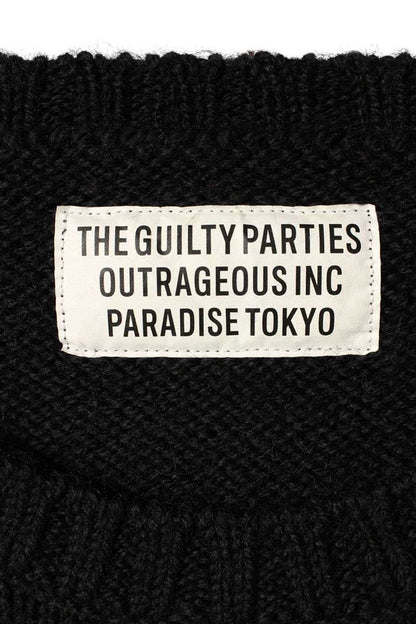 Wacko Maria Pablo Escobar Crewneck Knit Black 21AW Size M