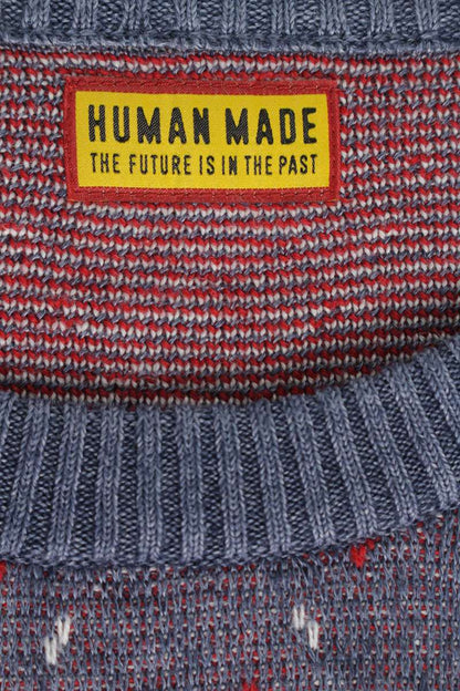 Human Made HEART KNIT SWEATER Blue Size XXL